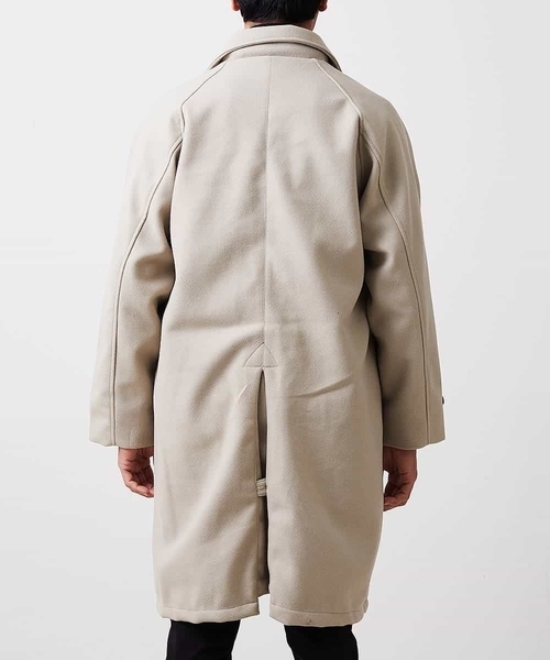 MK MICHEL KLEIN HOMME （エムケーミッシェルクランオム）の「【今季トレンド】ビックシルエットウールコート（ステンカラーコート・メンズ・ブラック/アイボリー・MEDIUM/LARGE）」の7枚目の写真