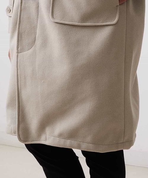 MK MICHEL KLEIN HOMME （エムケーミッシェルクランオム）の「【今季トレンド】ビックシルエットウールコート（ステンカラーコート・メンズ・ブラック/アイボリー・MEDIUM/LARGE）」の11枚目の写真