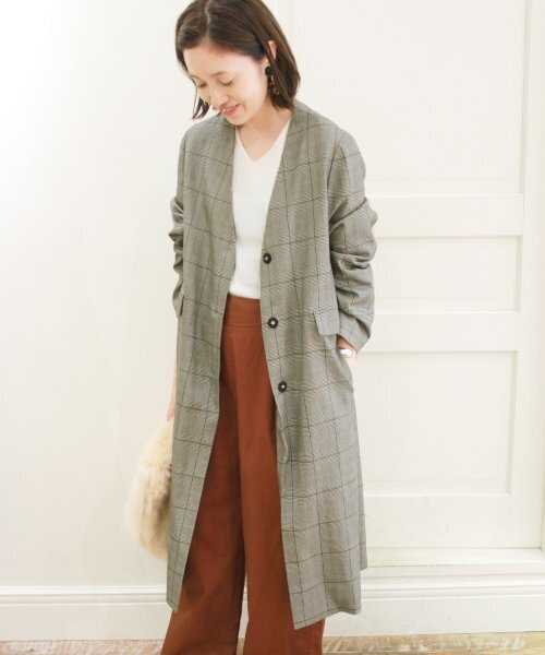 ブランド古着 ノーカラーコート ノーカラーコート Slobe Iena スローブイエナ のファッション通販 Zozoused