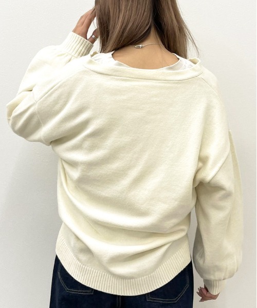 apres jour mignon(アプレジュールミニョン)の「フロントスリットニット【ZOZOTOWN限定アイテム】(ニット/セーター・レディース・グリーン/ブラック/アイボリー・X-LARGE/フリー)」の21枚目の写真