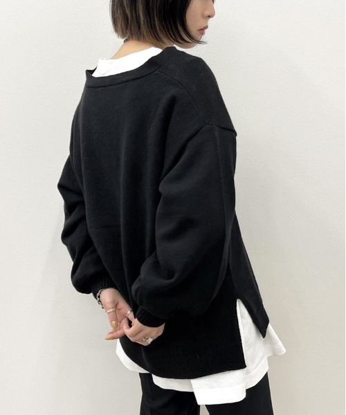 apres jour mignon(アプレジュールミニョン)の「フロントスリットニット【ZOZOTOWN限定アイテム】(ニット/セーター・レディース・グリーン/ブラック/アイボリー・X-LARGE/フリー)」の19枚目の写真