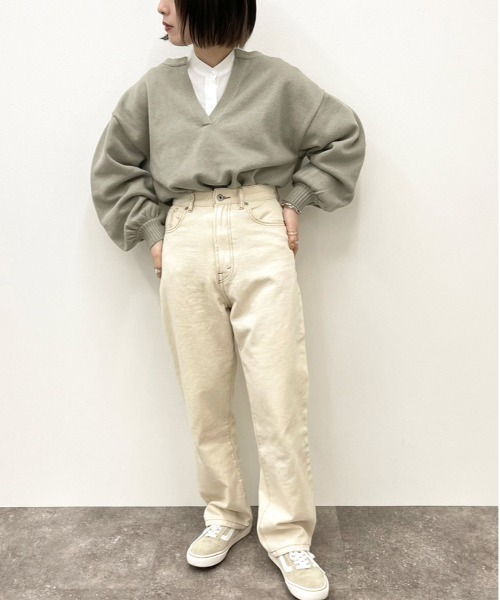 apres jour mignon(アプレジュールミニョン)の「フロントスリットニット【ZOZOTOWN限定アイテム】(ニット/セーター・レディース・グリーン/ブラック/アイボリー・X-LARGE/フリー)」の20枚目の写真