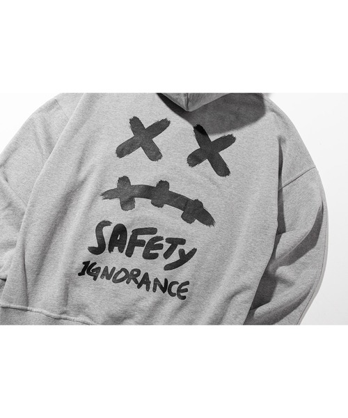 MASSNOUN(マスノウン)の「【massnoun/マスノウン】 SMILE OVERSIZED HEAVY HOODY/スマイルデザイン オーバーサイズ プルオーバー フーディー(パーカー・メンズ・ブラック/グレー・L/M)」の13枚目の写真