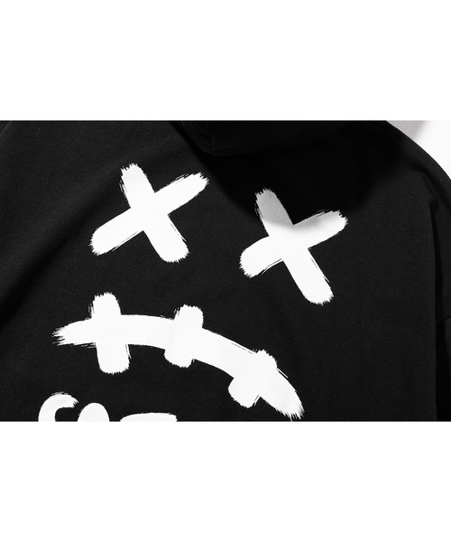 MASSNOUN(マスノウン)の「【massnoun/マスノウン】 SMILE OVERSIZED HEAVY HOODY/スマイルデザイン オーバーサイズ プルオーバー フーディー(パーカー・メンズ・ブラック/グレー・L/M)」の16枚目の写真