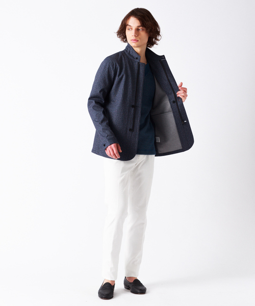 ABAHOUSE（アバハウス）の「シャンブレーワッフル ニット（ニット/セーター・メンズ・グレイッシュブルー/グレイッシュベージュ/ダークネイビー/ブラウン・46/48/44）」の16枚目の写真