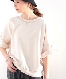 classicalelf | ステッチで1+。ゆったり5分袖スウェット(スウェット)