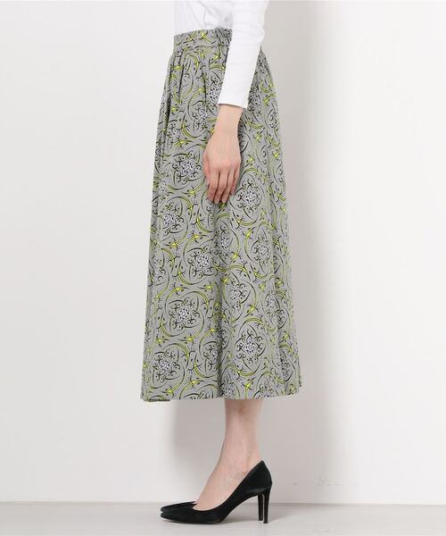 LE GLAZIK（ルグラジック）の「LE GLAZIK / ル グラジック プリントスカート　PRINT SKIRT JL-5076（スカート・レディース・カーキブラウン/グレー・36）」の4枚目の写真