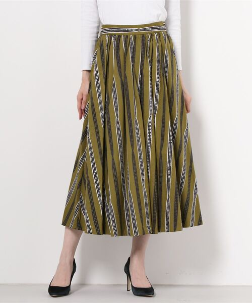 LE GLAZIK（ルグラジック）の「LE GLAZIK / ル グラジック プリントスカート　PRINT SKIRT JL-5076（スカート・レディース・カーキブラウン/グレー・36）」の14枚目の写真