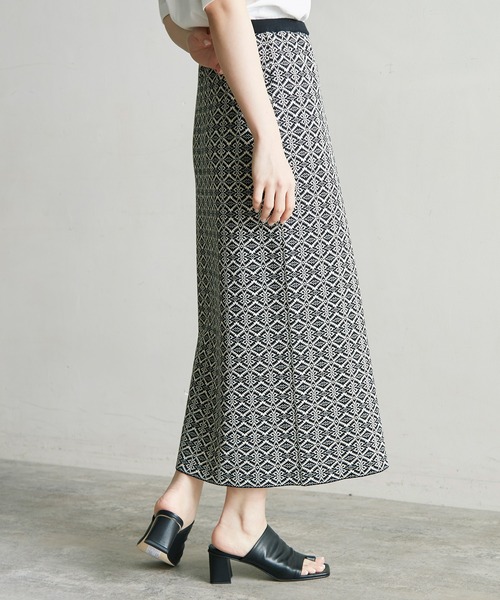 nitca（ニトカ）の「ダブルジャカードストレートスカート（スカート・レディース・ブラック/オレンジ/アイボリー・FREE）」の13枚目の写真