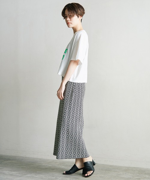 nitca（ニトカ）の「ダブルジャカードストレートスカート（スカート・レディース・ブラック/オレンジ/アイボリー・FREE）」の16枚目の写真