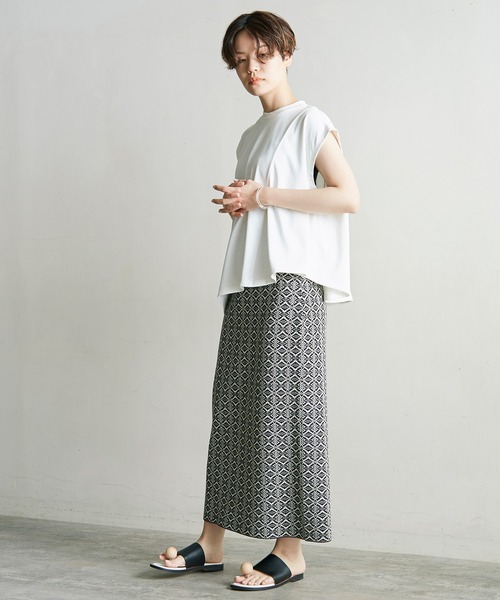 nitca（ニトカ）の「ダブルジャカードストレートスカート（スカート・レディース・ブラック/オレンジ/アイボリー・FREE）」の18枚目の写真