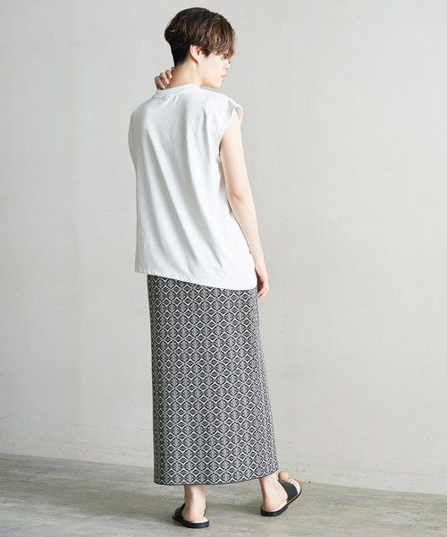 nitca（ニトカ）の「ダブルジャカードストレートスカート（スカート・レディース・ブラック/オレンジ/アイボリー・FREE）」の20枚目の写真