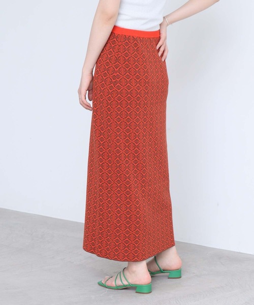 nitca（ニトカ）の「ダブルジャカードストレートスカート（スカート・レディース・ブラック/オレンジ/アイボリー・FREE）」の21枚目の写真