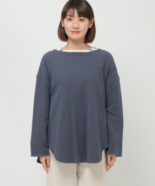 LBC(エルビーシー)の「リサイクルカノコバックリボン(Tシャツ/カットソー・レディース・チャコールグレー/ベージュ/オフホワイト・M)」の17枚目の写真