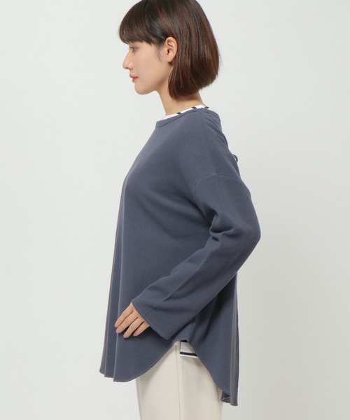 LBC(エルビーシー)の「リサイクルカノコバックリボン(Tシャツ/カットソー・レディース・チャコールグレー/ベージュ/オフホワイト・M)」の19枚目の写真