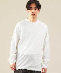 green label relaxing | ＜ 機能 / 吸水速乾・手洗い可 ＞CM ドライ ウールミックス クルーネック 長袖(Tシャツ/カットソー)