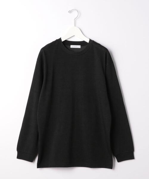 green label relaxing（グリーンレーベルリラクシング）の「＜ 機能 / 吸水速乾・手洗い可 ＞CM ドライ ウールミックス クルーネック 長袖（Tシャツ/カットソー・メンズ・パープル/ターコイズブルー/ブラック/オフホワイト・L/XL/S/M）」の8枚目の写真