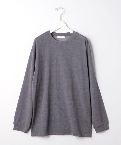 green label relaxing（グリーンレーベルリラクシング）の「＜ 機能 / 吸水速乾・手洗い可 ＞CM ドライ ウールミックス クルーネック 長袖（Tシャツ/カットソー・メンズ・パープル/ターコイズブルー/ブラック/オフホワイト・L/XL/S/M）」の22枚目の写真