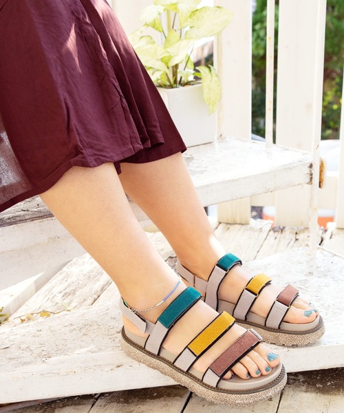 チャイハネ（チャイハネ）の「【チャイハネ】シャトルベルトサンダル（サンダル・レディース・グレー/ブルー・ONE SIZE）」の12枚目の写真