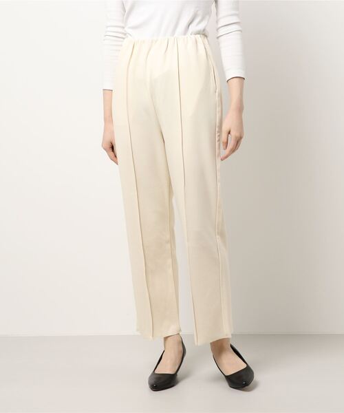 Te chichi TERRASSE（テチチテラス）の「Wツイルジャージギャザーパンツ（その他パンツ・レディース・オフホワイト/ブラック/モカ・ﾌﾘ-）」の6枚目の写真