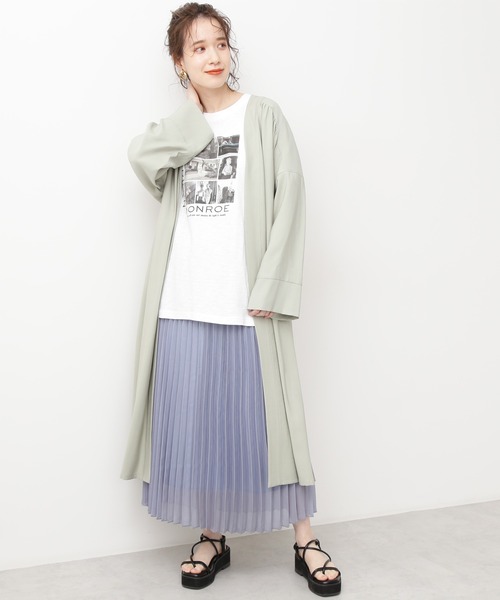 N.（N. Natural Beauty Basic）（エヌエヌナチュラルビューティーベーシック）の「【S Size Line】シャイニープリーツスカート（スカート・レディース・ホワイト/ブラック/グレー/ブルー/グリーン・SMALL/MEDIUM）」の7枚目の写真
