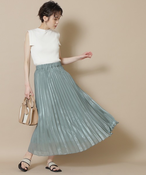 N.（N. Natural Beauty Basic）（エヌエヌナチュラルビューティーベーシック）の「【S Size Line】シャイニープリーツスカート（スカート・レディース・ホワイト/ブラック/グレー/ブルー/グリーン・SMALL/MEDIUM）」の10枚目の写真