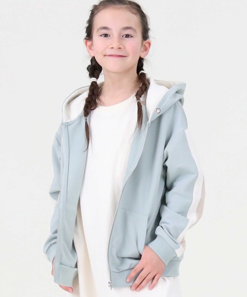 MPS（エムピーエス）の「【MPS】ラインジップパーカー（パーカー・キッズ・ライラック/ベージュ/ブラック/ライム・120/140/130/155/105）」の12枚目の写真