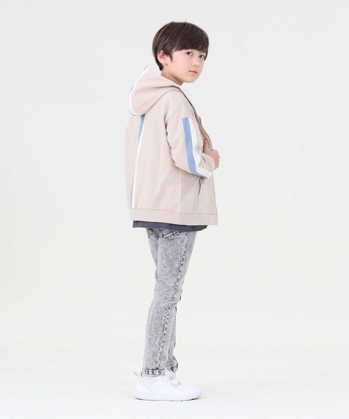 MPS（エムピーエス）の「【MPS】ラインジップパーカー（パーカー・キッズ・ライラック/ベージュ/ブラック/ライム・120/140/130/155/105）」の9枚目の写真