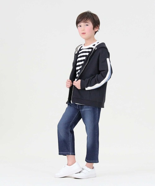 MPS（エムピーエス）の「【MPS】ラインジップパーカー（パーカー・キッズ・ライラック/ベージュ/ブラック/ライム・120/140/130/155/105）」の6枚目の写真