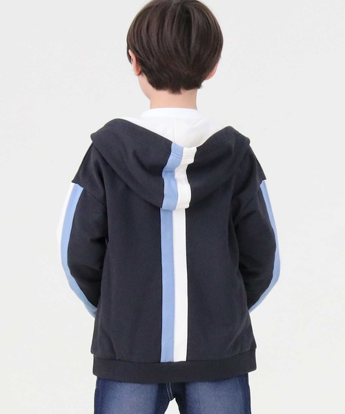 MPS（エムピーエス）の「【MPS】ラインジップパーカー（パーカー・キッズ・ライラック/ベージュ/ブラック/ライム・120/140/130/155/105）」の7枚目の写真