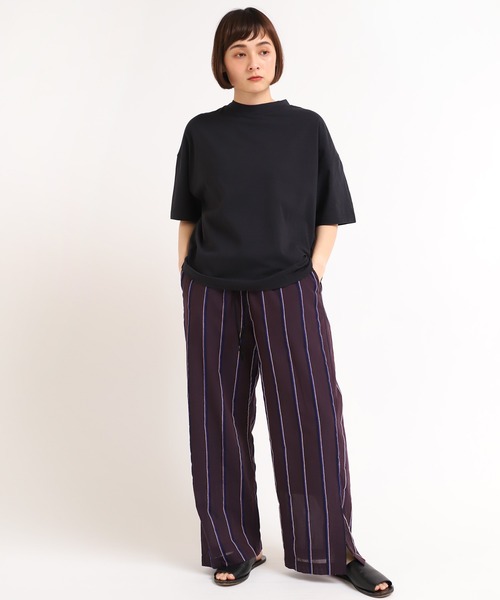 RNA-N（アールエヌエーエヌ）の「R3835 シアーストライプイージーパンツ（その他パンツ・レディース・ブラウン/ミント/ベージュ・MEDIUM）」の2枚目の写真