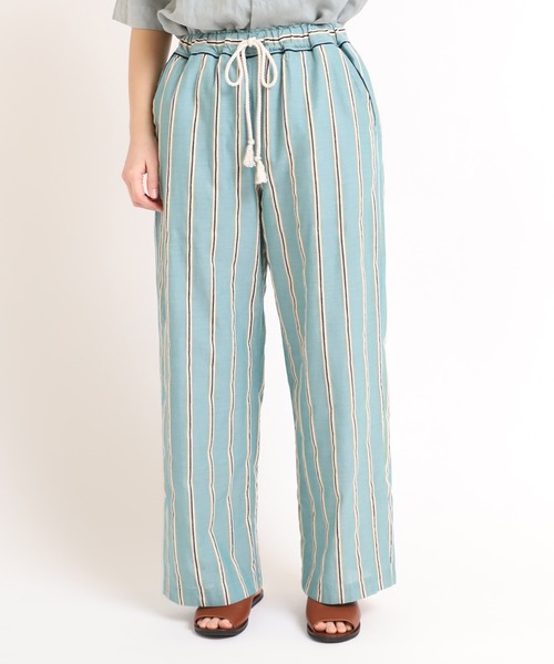 RNA-N（アールエヌエーエヌ）の「R3835 シアーストライプイージーパンツ（その他パンツ・レディース・ブラウン/ミント/ベージュ・MEDIUM）」の3枚目の写真