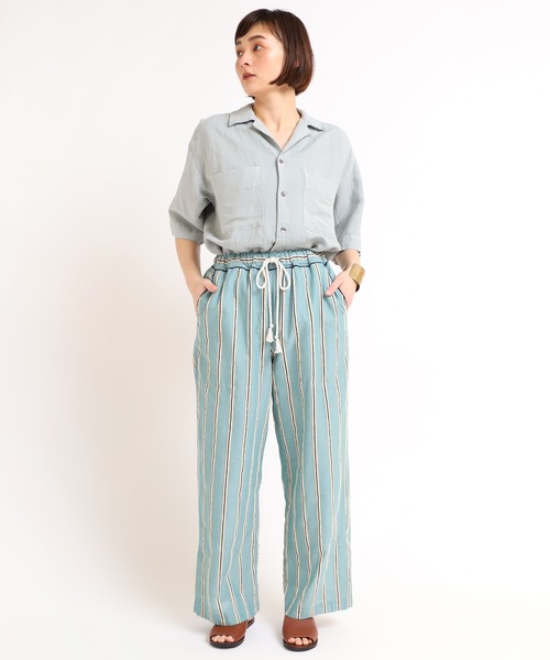 RNA-N（アールエヌエーエヌ）の「R3835 シアーストライプイージーパンツ（その他パンツ・レディース・ブラウン/ミント/ベージュ・MEDIUM）」の15枚目の写真