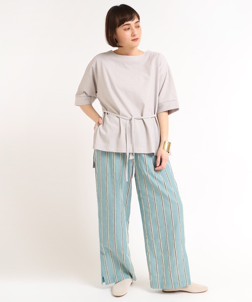 RNA-N（アールエヌエーエヌ）の「R3835 シアーストライプイージーパンツ（その他パンツ・レディース・ブラウン/ミント/ベージュ・MEDIUM）」の17枚目の写真