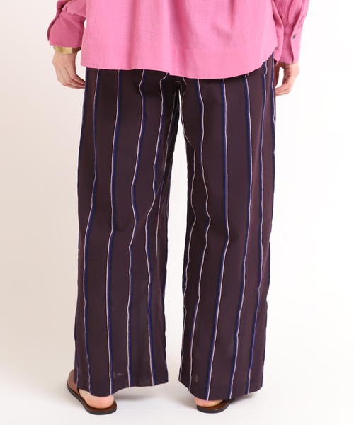 RNA-N（アールエヌエーエヌ）の「R3835 シアーストライプイージーパンツ（その他パンツ・レディース・ブラウン/ミント/ベージュ・MEDIUM）」の10枚目の写真