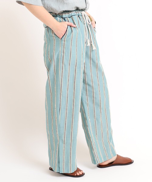 RNA-N（アールエヌエーエヌ）の「R3835 シアーストライプイージーパンツ（その他パンツ・レディース・ブラウン/ミント/ベージュ・MEDIUM）」の4枚目の写真