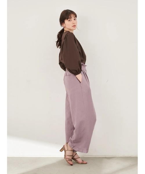 YECCA VECCA（イェッカヴェッカ）の「P.レーヨンリネンワイドパンツ　＊（その他パンツ・レディース・チャコールグレー/ライトベージュ/グリーン/ピンク系その他3・FREE）」の17枚目の写真