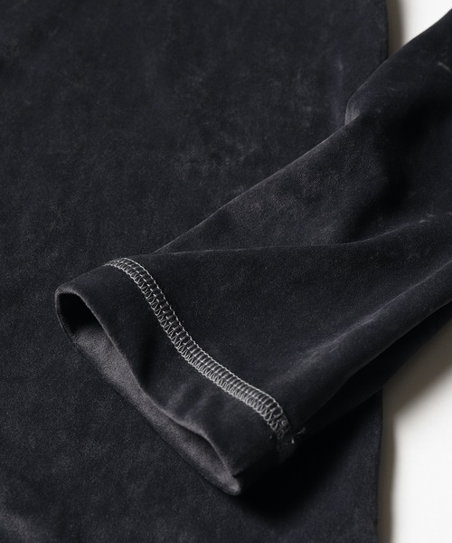 sneeuw（スニュウ）の「2021秋冬 ベロアステッチプルオーバー（Tシャツ/カットソー・レディース・チャコールグレー/アイボリー・ONE SIZE）」の7枚目の写真