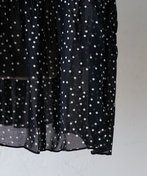 BEARDSLEY(ビアズリー)の「ドットプリーツ シアーブラウス(シャツ/ブラウス・レディース・ブラック/ベージュ・FREE)」の17枚目の写真