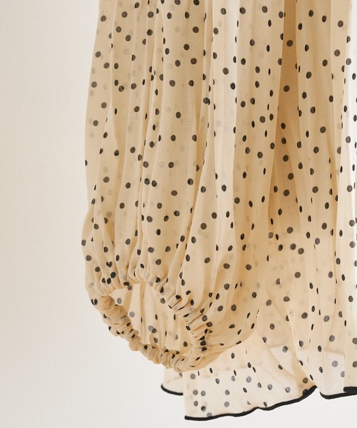 BEARDSLEY(ビアズリー)の「ドットプリーツ シアーブラウス(シャツ/ブラウス・レディース・ブラック/ベージュ・FREE)」の20枚目の写真