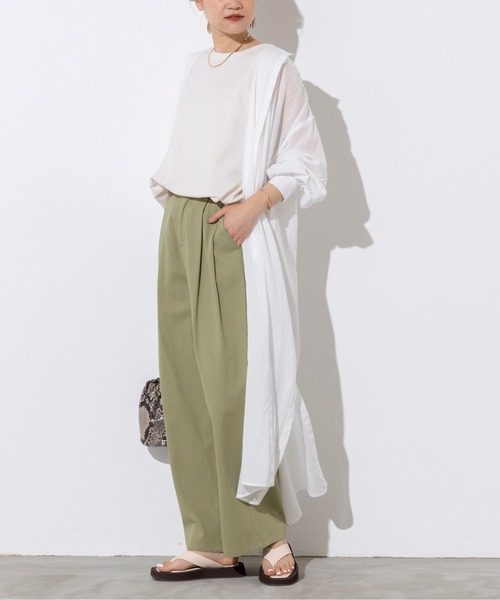 PICCIN(ピッチン)の「前後ボタンシャツワンピース(ワンピース・レディース・ブラック/オフホワイト/オレンジ・M)」の18枚目の写真