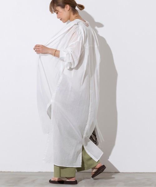 PICCIN(ピッチン)の「前後ボタンシャツワンピース(ワンピース・レディース・ブラック/オフホワイト/オレンジ・M)」の19枚目の写真