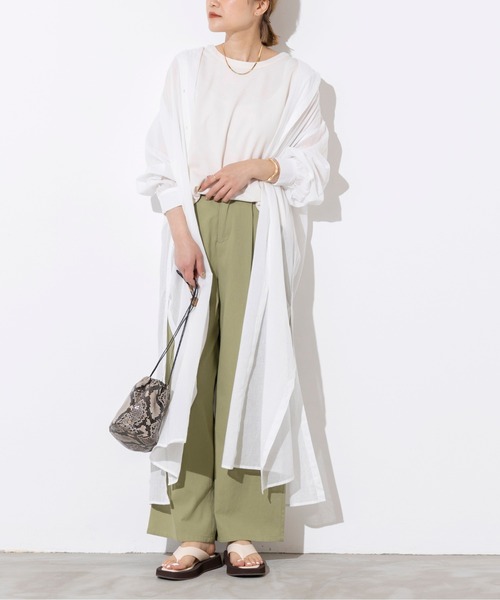 PICCIN(ピッチン)の「前後ボタンシャツワンピース(ワンピース・レディース・ブラック/オフホワイト/オレンジ・M)」の16枚目の写真