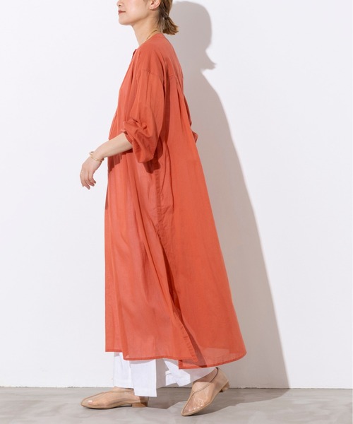 PICCIN(ピッチン)の「前後ボタンシャツワンピース(ワンピース・レディース・ブラック/オフホワイト/オレンジ・M)」の11枚目の写真