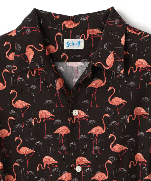 schott(ショット)の「Schott/ショット/WOMENS HAWAIIAN DRESS/ハワイアン ドレス(ワンピース・レディース・ブラック/セージグリーン・FREE)」の4枚目の写真