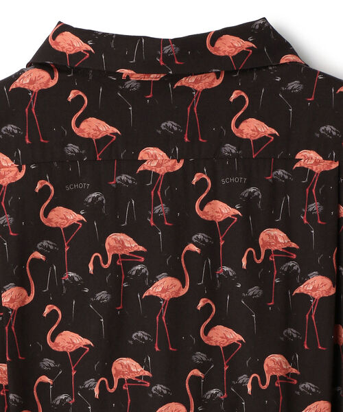 schott(ショット)の「Schott/ショット/WOMENS HAWAIIAN DRESS/ハワイアン ドレス(ワンピース・レディース・ブラック/セージグリーン・FREE)」の5枚目の写真