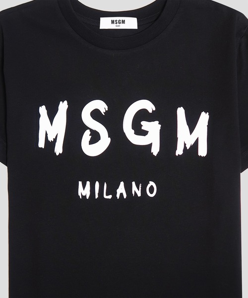 MSGM KIDS（エムエスジーエムキッズ）の「MSGM ブラッシュロゴTシャツ（Tシャツ/カットソー・キッズ・ホワイト×ブラック/ピンク/ブラック×ホワイト・6/8/10/12/14/4）」の8枚目の写真