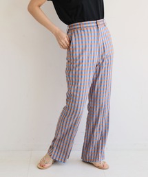 SLOBE citron. | SLOBE citron. チェックパターンフレアパンツ【手洗い可能】◆(その他パンツ)