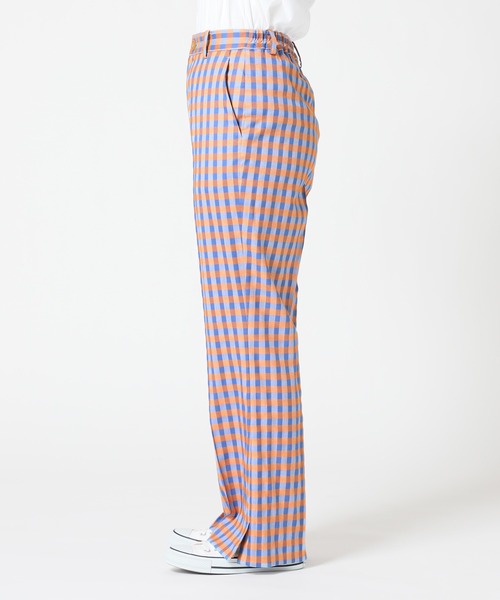 SLOBE citron.(スローブシトロン)の「SLOBE citron. チェックパターンフレアパンツ【手洗い可能】◆(その他パンツ・レディース・グリーン/オレンジ/ブルー系その他・36/38)」の8枚目の写真
