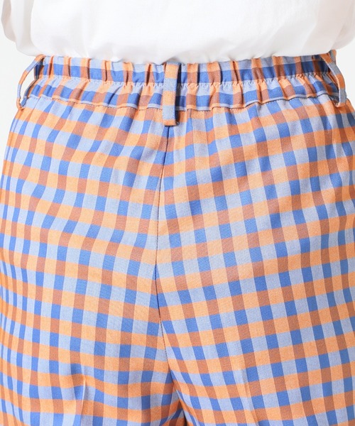 SLOBE citron.(スローブシトロン)の「SLOBE citron. チェックパターンフレアパンツ【手洗い可能】◆(その他パンツ・レディース・グリーン/オレンジ/ブルー系その他・36/38)」の10枚目の写真